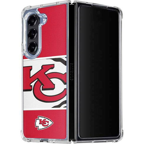 NFL Kansas City Chiefs Zone Block Galaxy Z Fold5 5G Clear Case