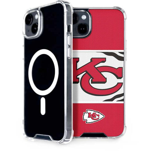 NFL Kansas City Chiefs Zone Block iPhone 15 Plus MagSafe Case