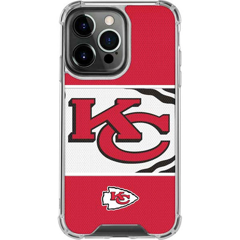 NFL Kansas City Chiefs Zone Block iPhone 14 Pro Clear Case