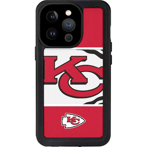 NFL Kansas City Chiefs Zone Block iPhone 15 Pro Waterproof Case
