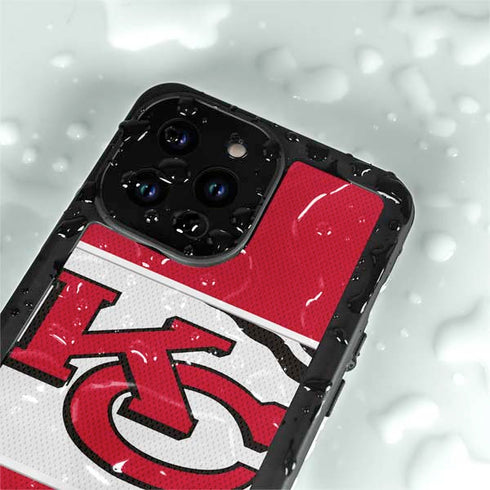 NFL Kansas City Chiefs Zone Block iPhone 15 Pro Waterproof Case