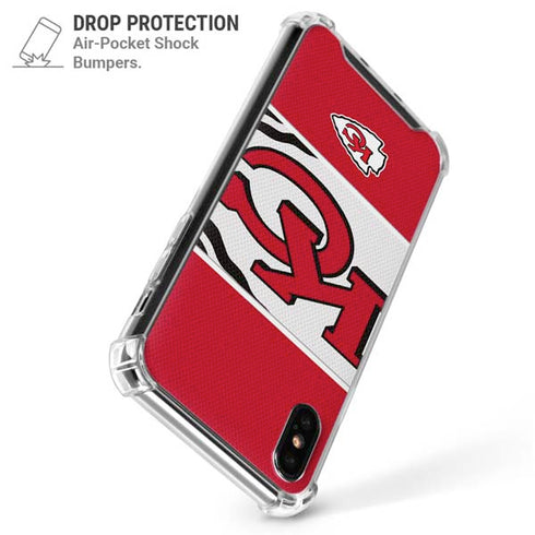 NFL Kansas City Chiefs Zone Block iPhone XS Max Clear Case