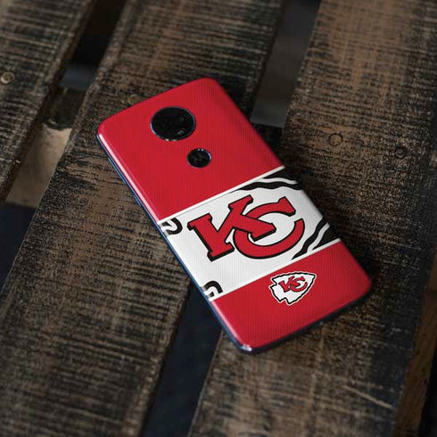 NFL Kansas City Chiefs Zone Block Moto E5 Plus Skin