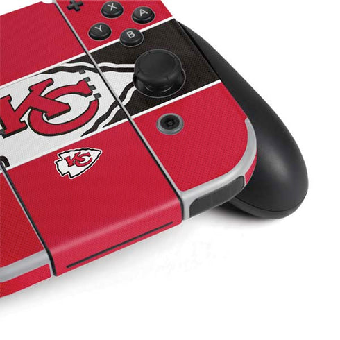 NFL Kansas City Chiefs Zone Block Nintendo Switch OLED (2021) Skin