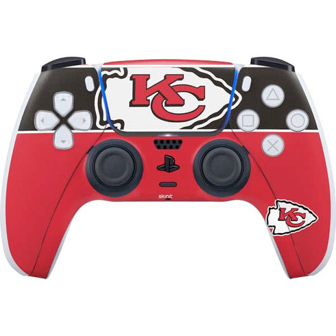 NFL Kansas City Chiefs Zone Block PS5 Controller Skin