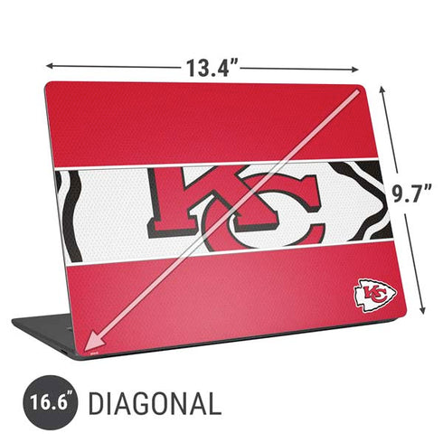 NFL Kansas City Chiefs Zone Block Universal Laptop 16.6in (13.4 x 9.7in) Skin