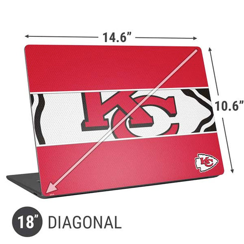 NFL Kansas City Chiefs Zone Block Universal Laptop 18in (14.6 x 10.6in) Skin