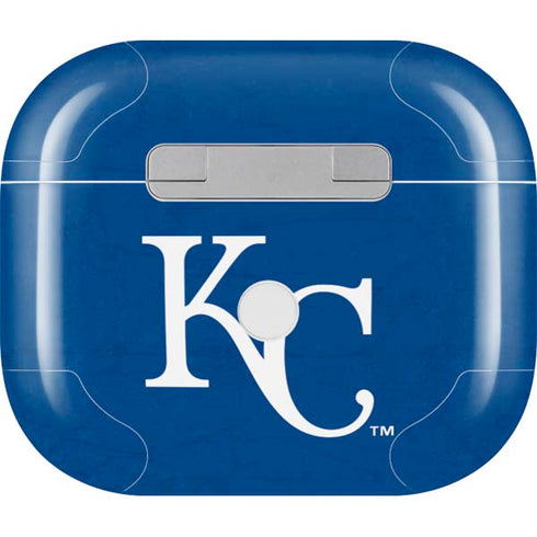 MLB Kansas City Royals - Solid Distressed Apple AirPods (3rd Gen 2021) Skin