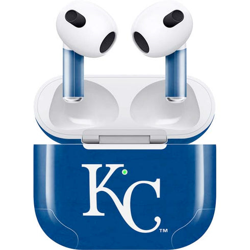 MLB Kansas City Royals - Solid Distressed Apple AirPods (3rd Gen 2021) Skin