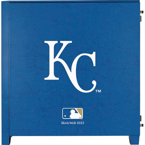 MLB Kansas City Royals - Solid Distressed Corsair 4000D Tempered Glass Mid-Tower ATX Case Skin