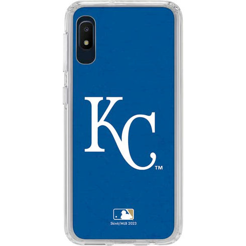 MLB Kansas City Royals - Solid Distressed Galaxy A10e Clear Case