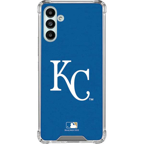 MLB Kansas City Royals - Solid Distressed Galaxy A13 5G Clear Case