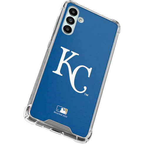 MLB Kansas City Royals - Solid Distressed Galaxy A13 5G Clear Case