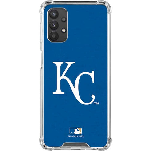 MLB Kansas City Royals - Solid Distressed Galaxy A32 5G Clear Case