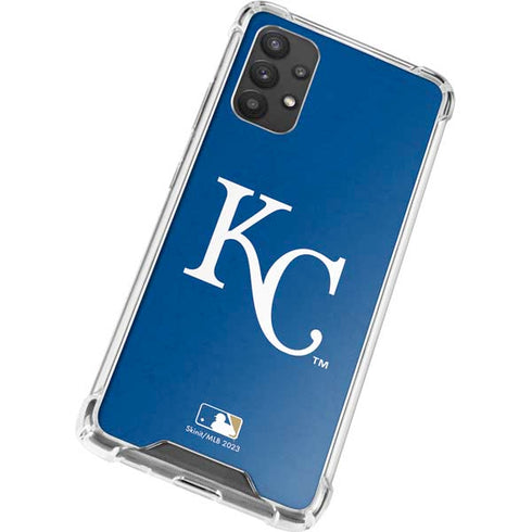 MLB Kansas City Royals - Solid Distressed Galaxy A32 5G Clear Case