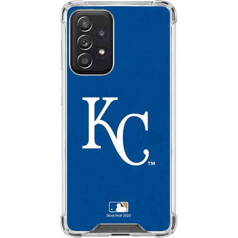MLB Kansas City Royals - Solid Distressed Galaxy A52 5G Clear Case
