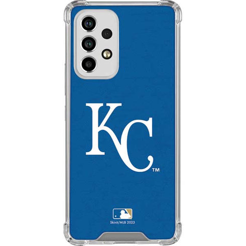 MLB Kansas City Royals - Solid Distressed Galaxy A53 5G Clear Case