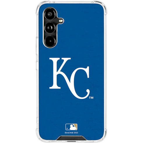 MLB Kansas City Royals - Solid Distressed Galaxy A54 5G Clear Case