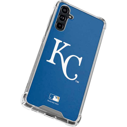 MLB Kansas City Royals - Solid Distressed Galaxy A54 5G Clear Case