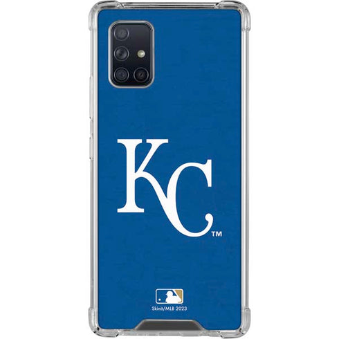 MLB Kansas City Royals - Solid Distressed Galaxy A71 5G Clear Case