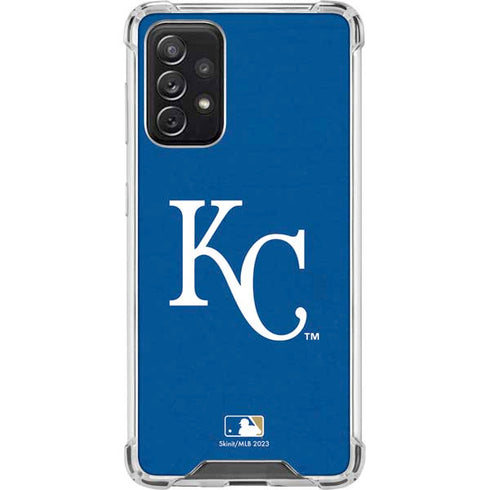 MLB Kansas City Royals - Solid Distressed Galaxy A72 5G Clear Case