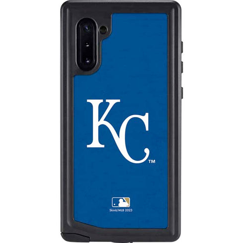 MLB Kansas City Royals - Solid Distressed Galaxy Note 10 Waterproof Case