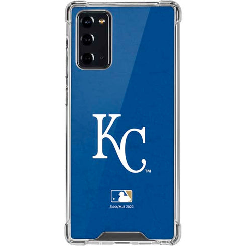 MLB Kansas City Royals - Solid Distressed Galaxy Note20 5G Clear Case