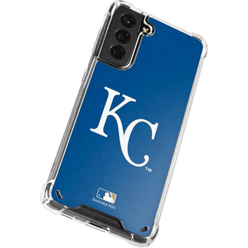 MLB Kansas City Royals - Solid Distressed Galaxy S21 5G Clear Case
