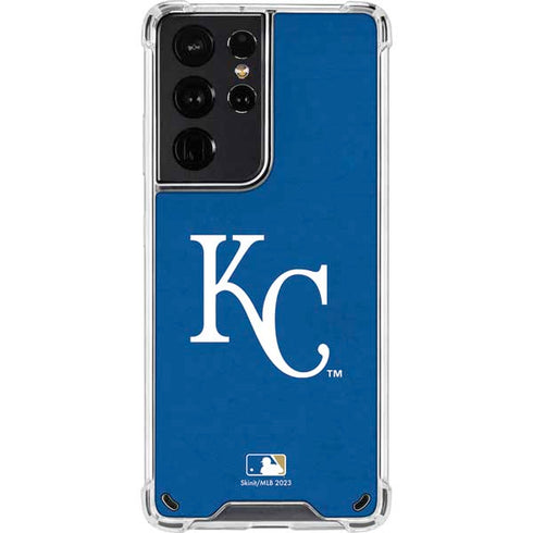 MLB Kansas City Royals - Solid Distressed Galaxy S21 Ultra 5G Clear Case