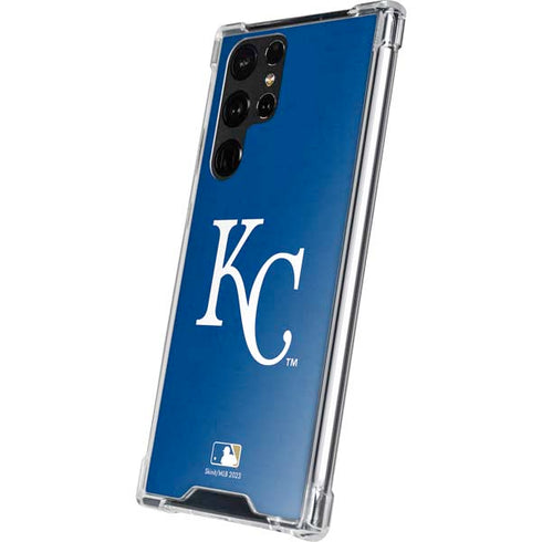 MLB Kansas City Royals - Solid Distressed Galaxy S22 Ultra Clear Case