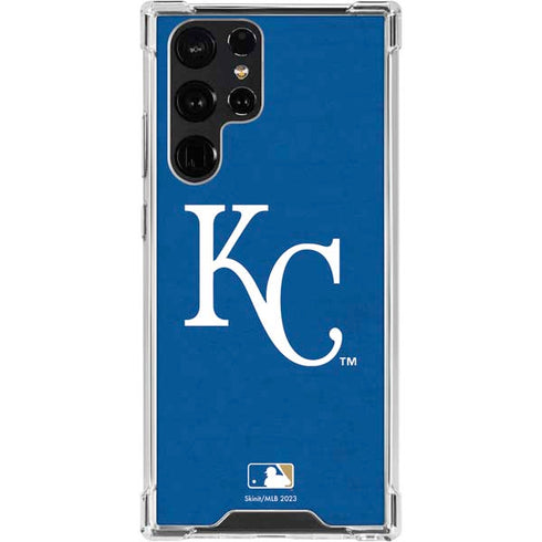 MLB Kansas City Royals - Solid Distressed Galaxy S24 Ultra Clear Case