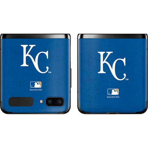 MLB Kansas City Royals - Solid Distressed Galaxy Z Flip Skin