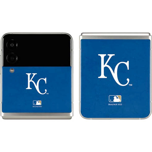 MLB Kansas City Royals - Solid Distressed Galaxy Z Flip3 5G Skin
