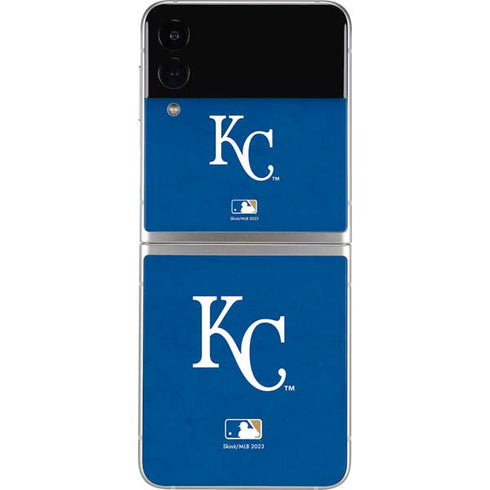MLB Kansas City Royals - Solid Distressed Galaxy Z Flip3 5G Skin