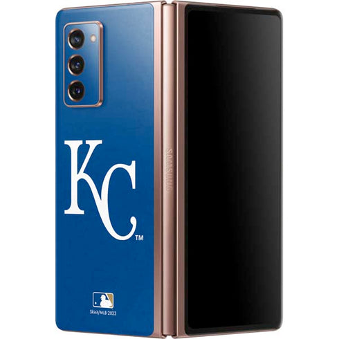 MLB Kansas City Royals - Solid Distressed Galaxy Z Fold2 5G Skin