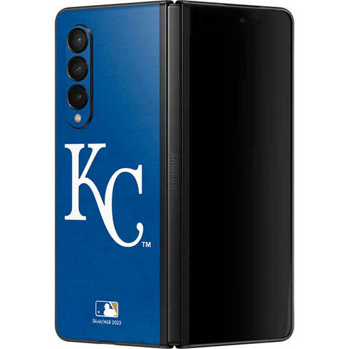 MLB Kansas City Royals - Solid Distressed Galaxy Z Fold3 5G Skin