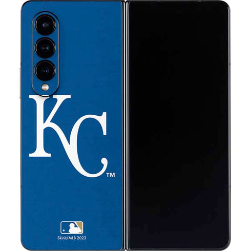 MLB Kansas City Royals - Solid Distressed Galaxy Z Fold4 5G Skin