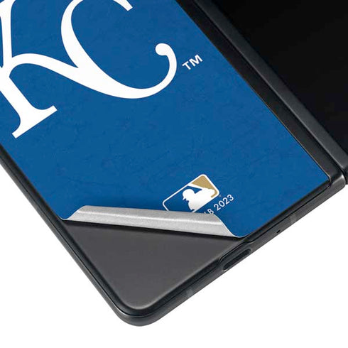 MLB Kansas City Royals - Solid Distressed Galaxy Z Fold4 5G Skin