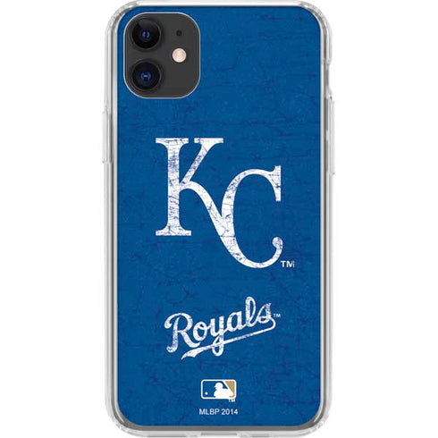 MLB Kansas City Royals - Solid Distressed iPhone 11 Clear Case