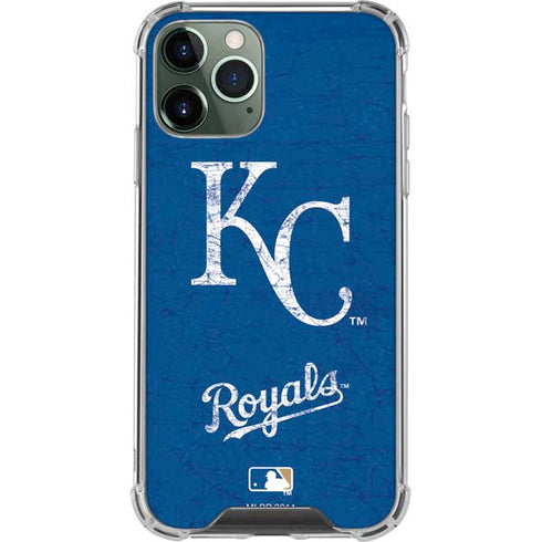 MLB Kansas City Royals - Solid Distressed iPhone 11 Pro Max Clear Case