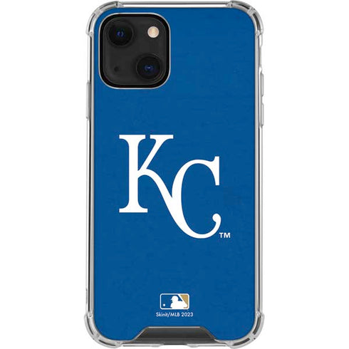 MLB Kansas City Royals - Solid Distressed iPhone 13 Mini Clear Case