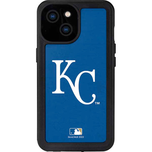 MLB Kansas City Royals - Solid Distressed iPhone 13 Mini Waterproof Case
