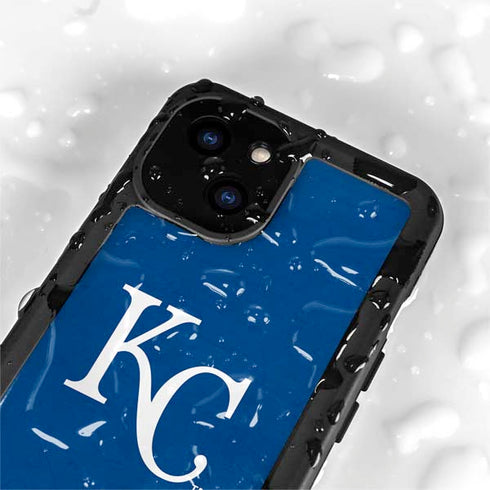 MLB Kansas City Royals - Solid Distressed iPhone 13 Mini Waterproof Case