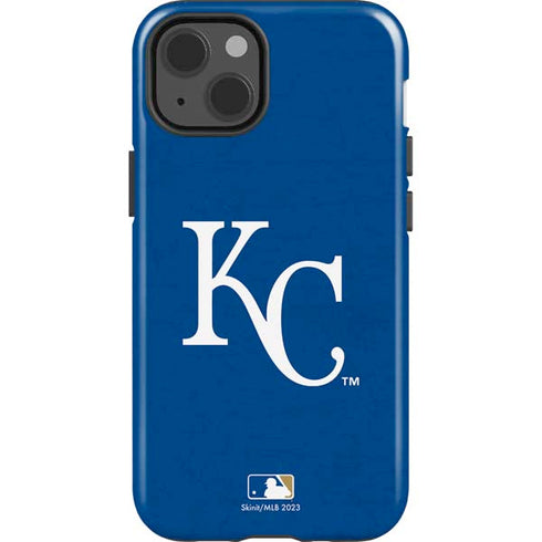 MLB Kansas City Royals - Solid Distressed iPhone 15 Impact Case