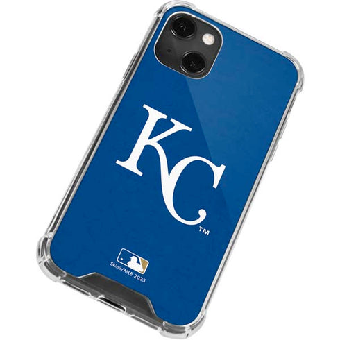 MLB Kansas City Royals - Solid Distressed iPhone 15 Plus Clear Case