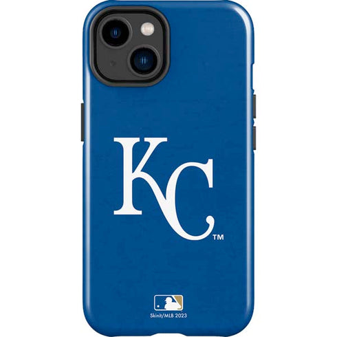 MLB Kansas City Royals - Solid Distressed iPhone 14 Plus Impact Case