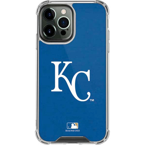 MLB Kansas City Royals - Solid Distressed iPhone 14 Pro Max Clear Case