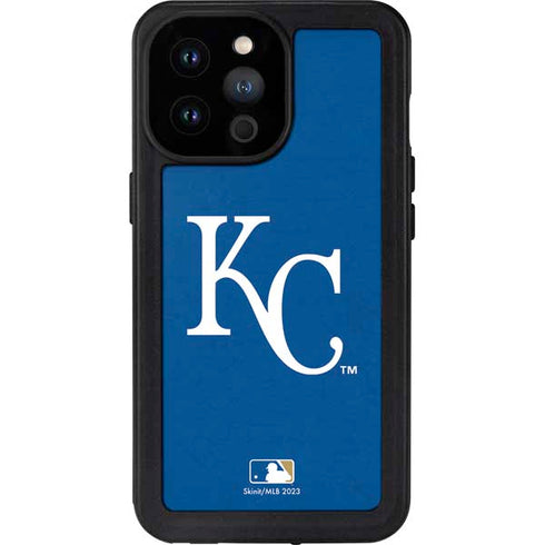 MLB Kansas City Royals - Solid Distressed iPhone 14 Pro Max Waterproof Case