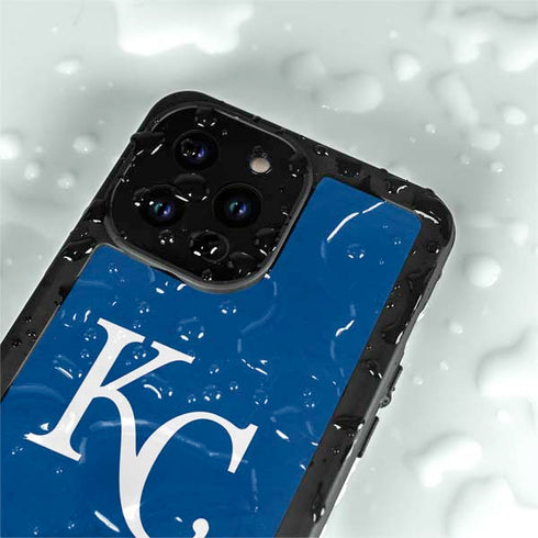 MLB Kansas City Royals - Solid Distressed iPhone 14 Pro Max Waterproof Case