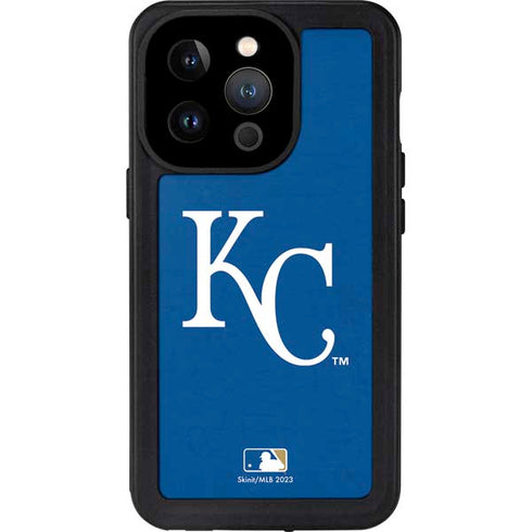 MLB Kansas City Royals - Solid Distressed iPhone 14 Pro Waterproof Case